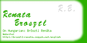 renata brosztl business card