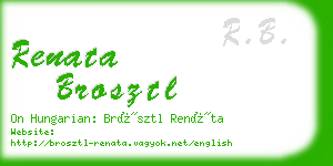 renata brosztl business card